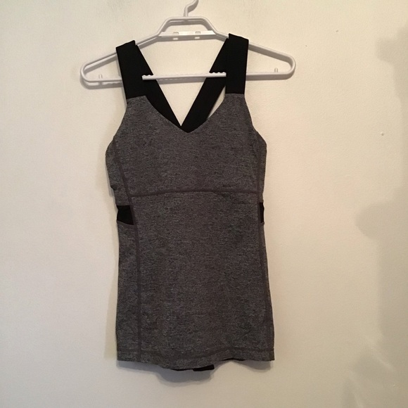Rare Lululemon Push Ur Limits Tank Heathered Grey / Black - Picture 7 of 8
